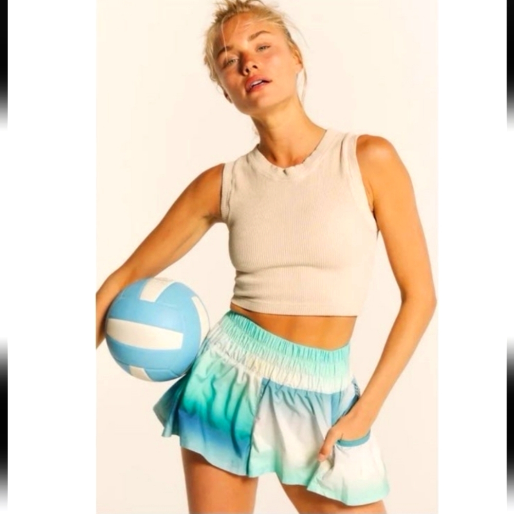 NWOT Free People Movement Get Your Flirt On Shorts Running Cascade S